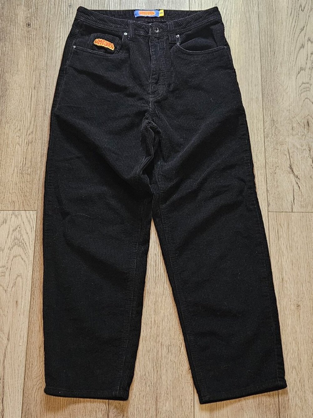 Empyre Loose Fit Corduroy Pants Black Mens 28x25 Y2K Skate Baggy Cords 1255
